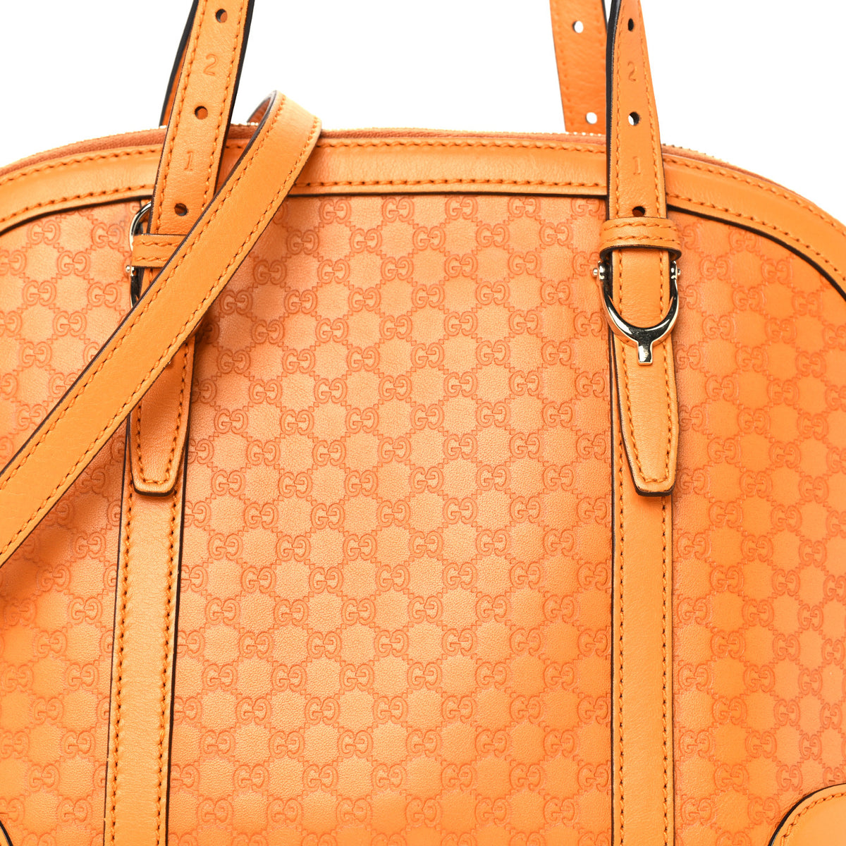 Microguccissima Small Nice Top Handle Dome Bag Orange