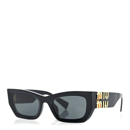 Miu Miu Acetate Rectangle Sunglasses SMU 09W Black 1 of 7