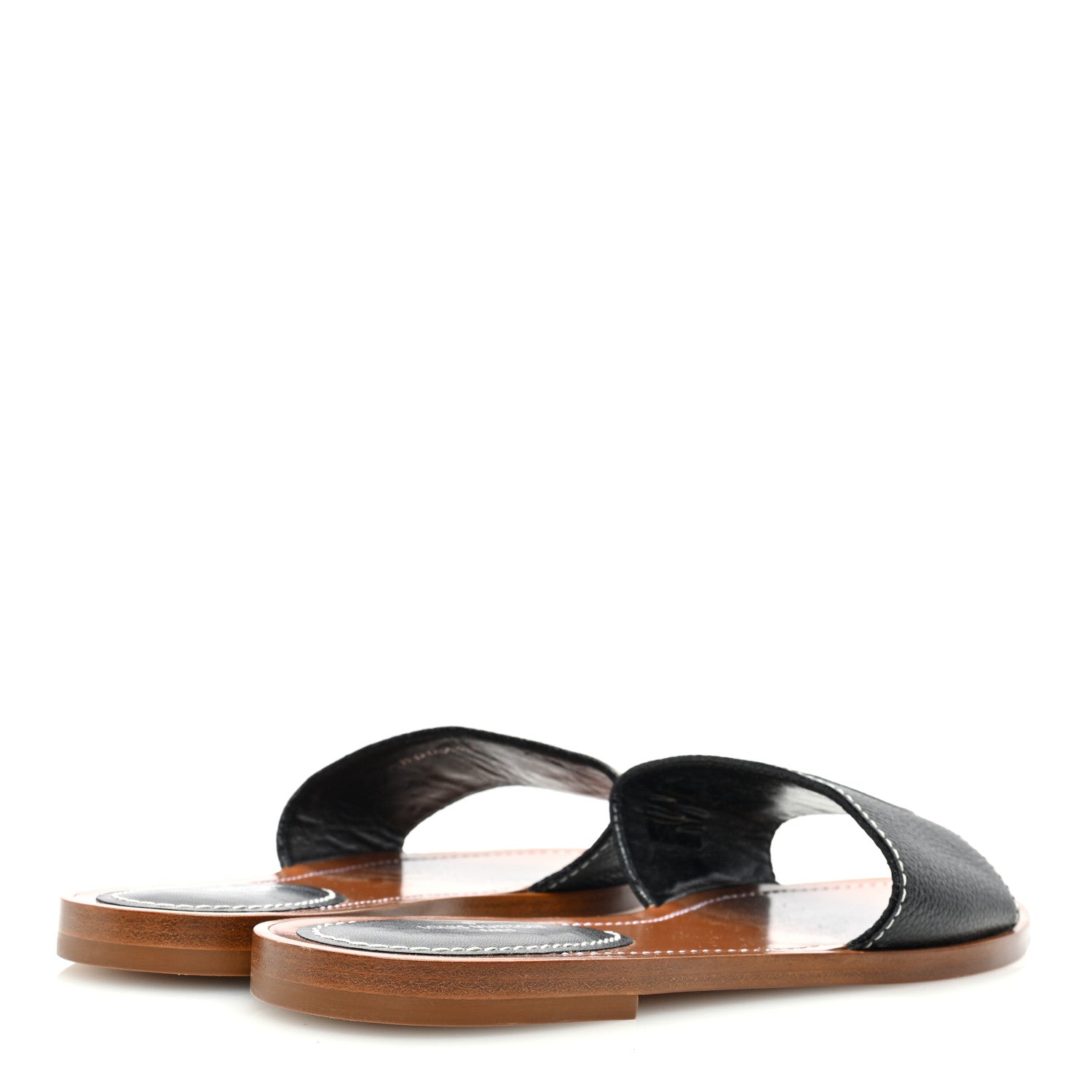 Louis Vuitton Calfskin Lock It Flat Mule 38 Black 4 of 7