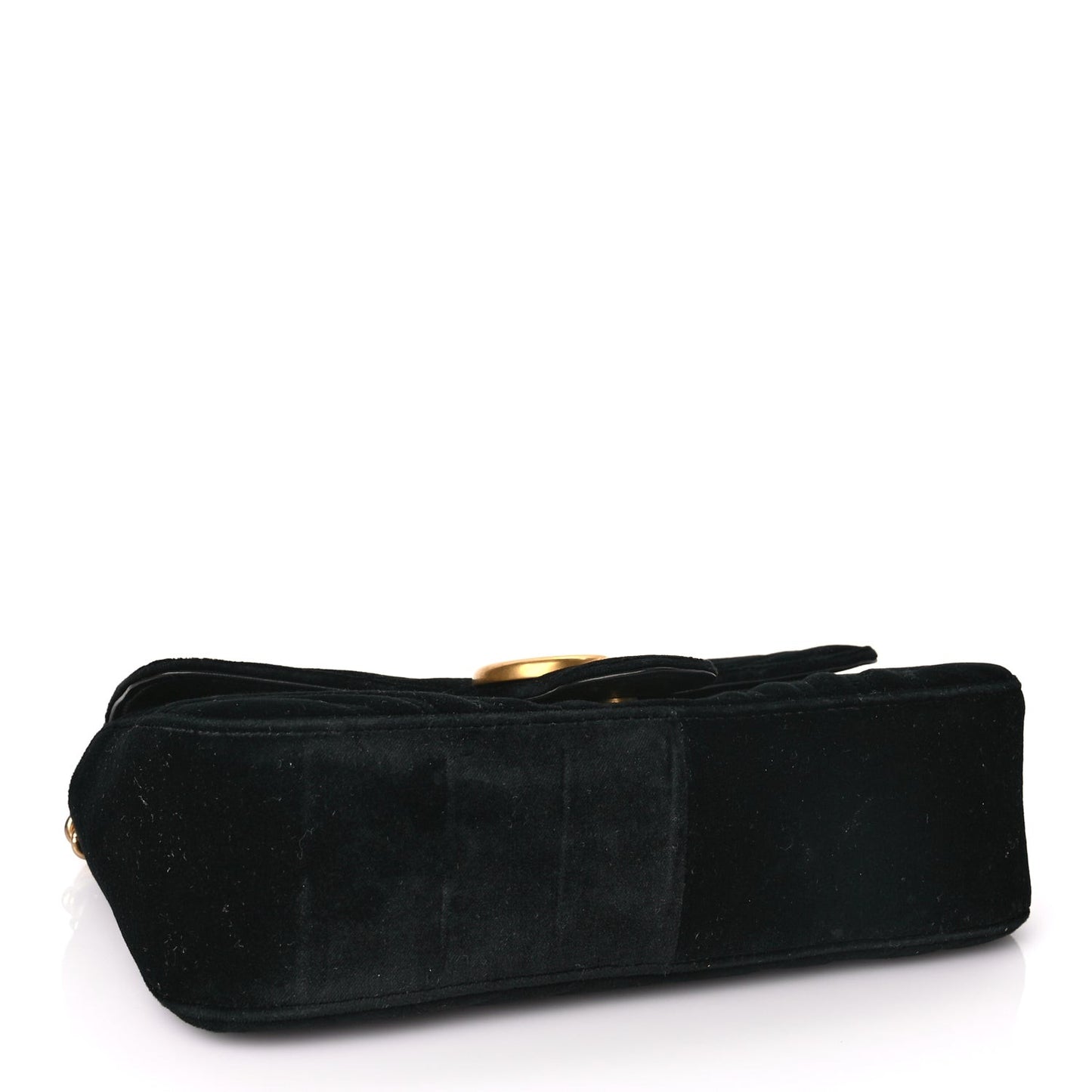 Velvet Matelasse Small GG Marmont Shoulder Bag Black
