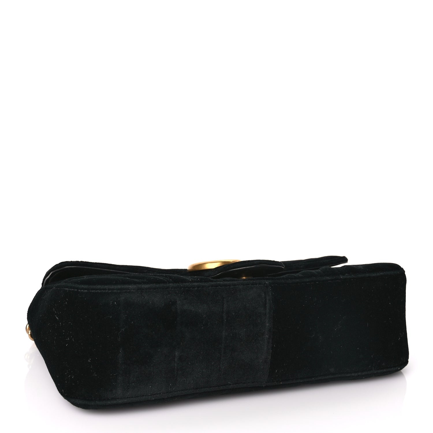 Gucci Velvet Matelasse Small GG Marmont Shoulder Bag Black 3 of 9