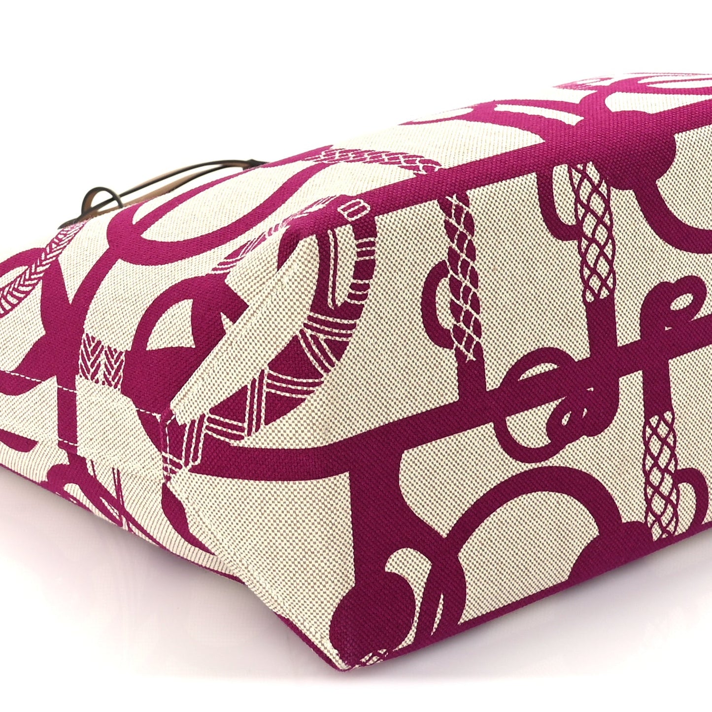 H Plume Canvas Swift Printed Panoplie Equestre Steeple 25 Bag Rose Pourpre Ecru Beige Chai