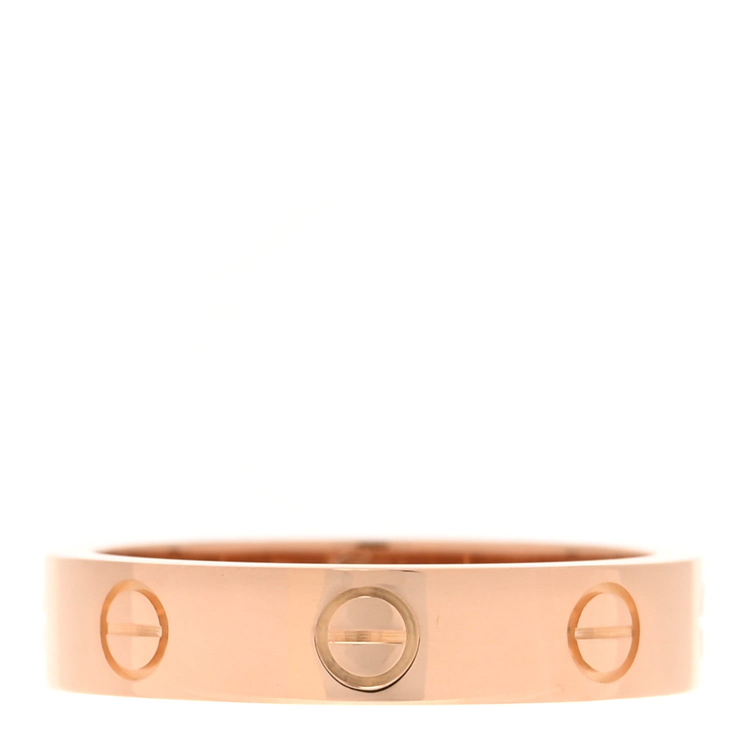 Cartier 18K Pink Gold Diamond 4mm LOVE Wedding Band Ring 52 6 3 of 4