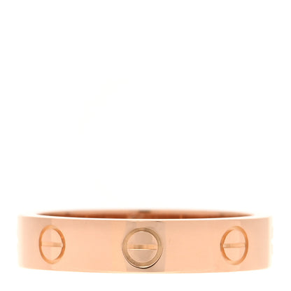 Cartier 18K Pink Gold Diamond 4mm LOVE Wedding Band Ring 52 6 3 of 4