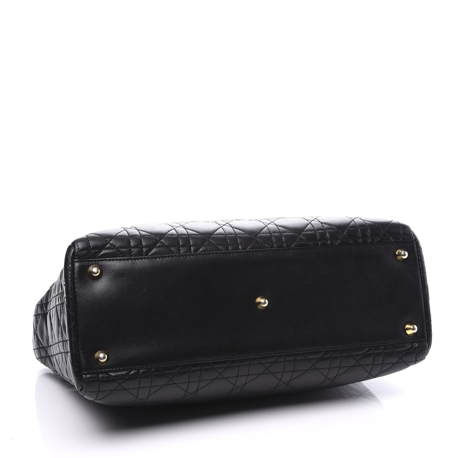 Christian Dior Lambskin Cannage Large Lady Dior Black 3 of 9
