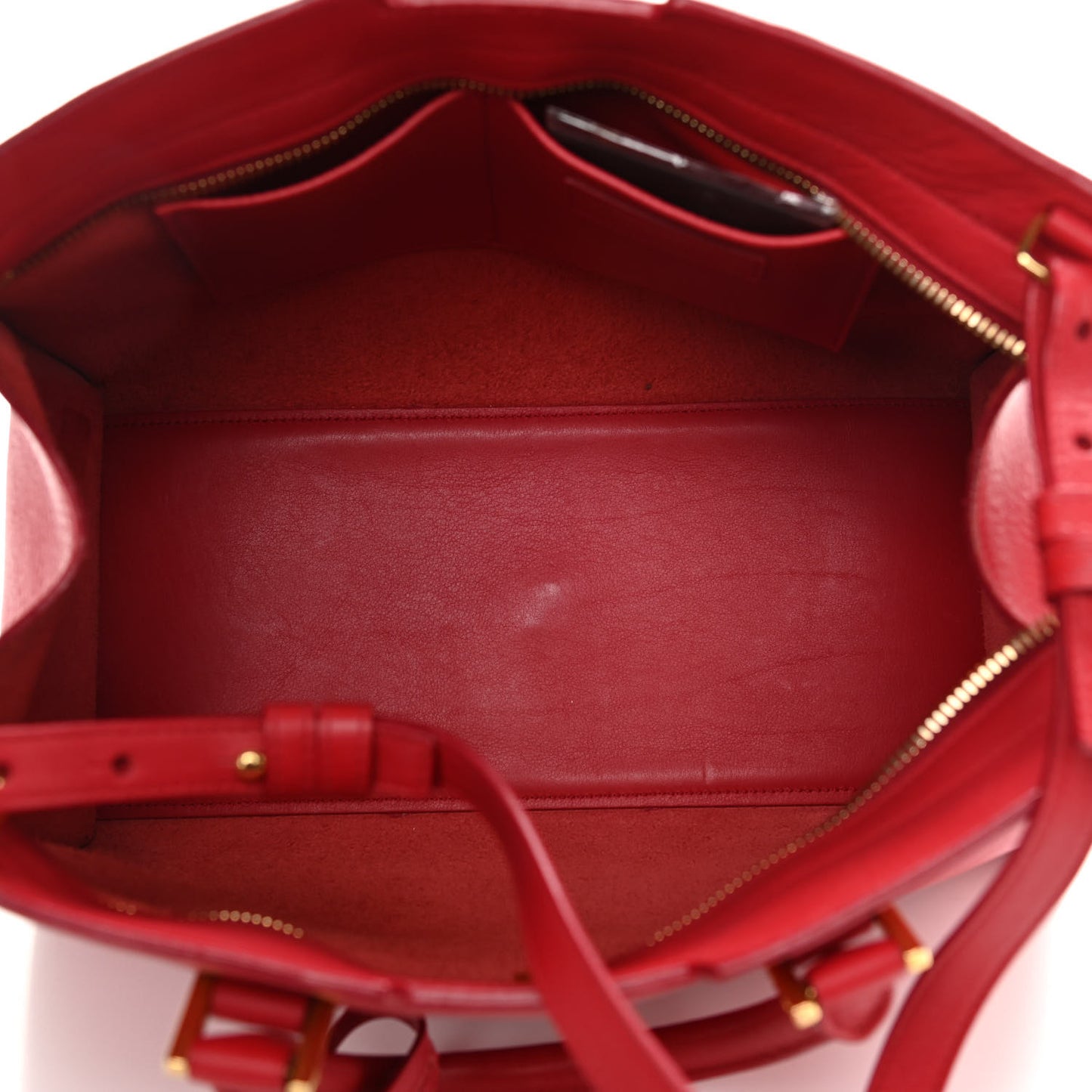 Calfskin Small Classic Y Cabas Red