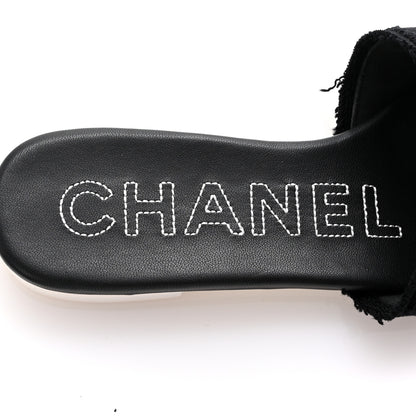 Chanel Jersey Knit CC Mules 39 Black 8 of 9