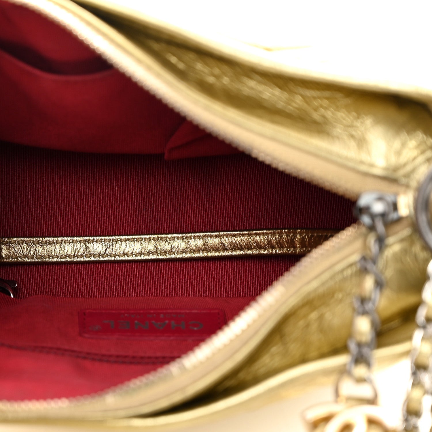 Chanel Metallic Aged Calfskin Quilted Small Gabrielle Hobo Gold 5 of 15