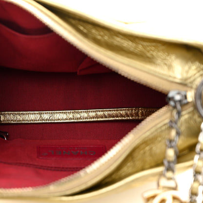 Chanel Metallic Aged Calfskin Quilted Small Gabrielle Hobo Gold 5 of 15