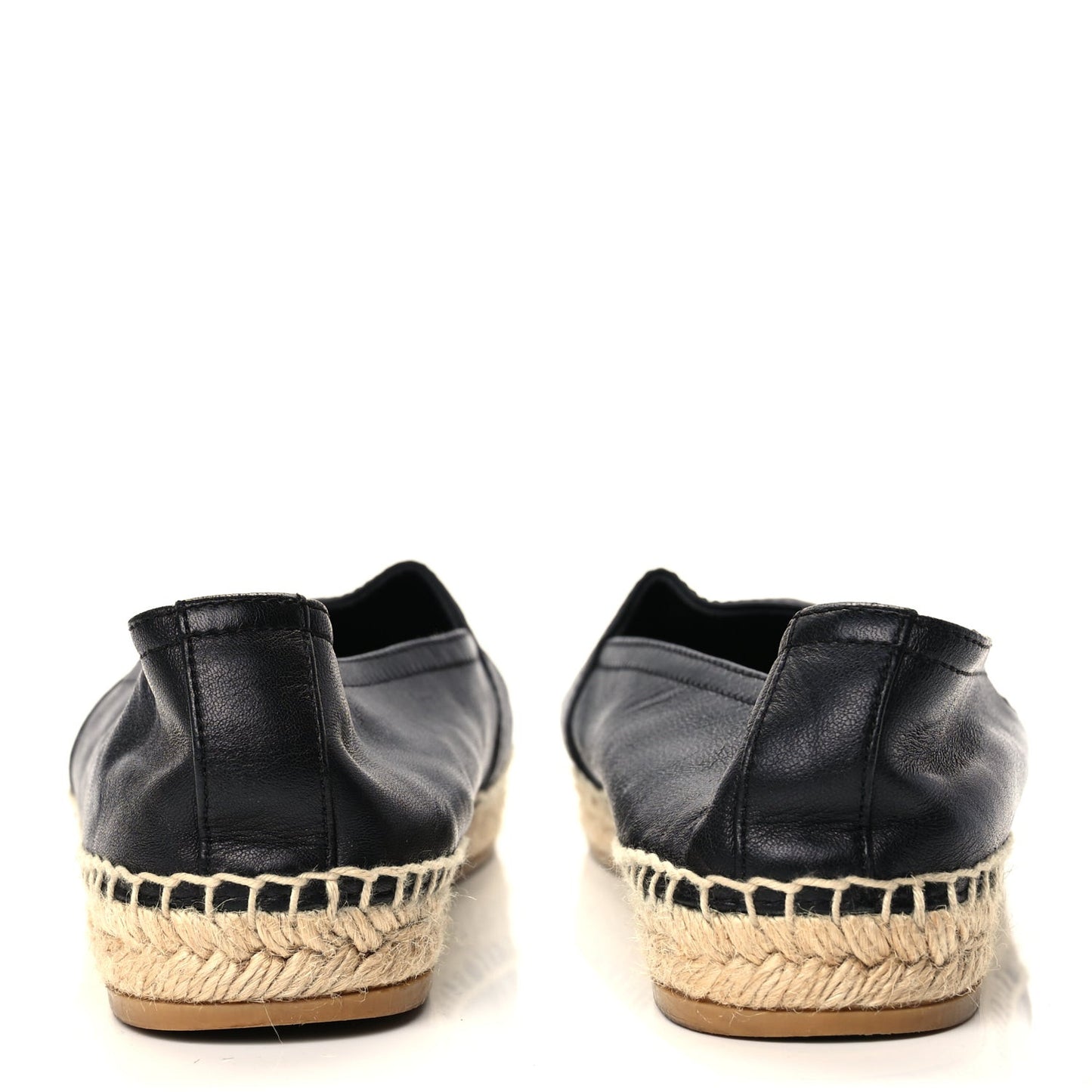 Lambskin Monogram Espadrilles 38 Black