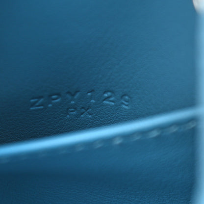 Hermes Taurillon Clemence Mini Lindy 20 Bleu Du Nord 7 of 10