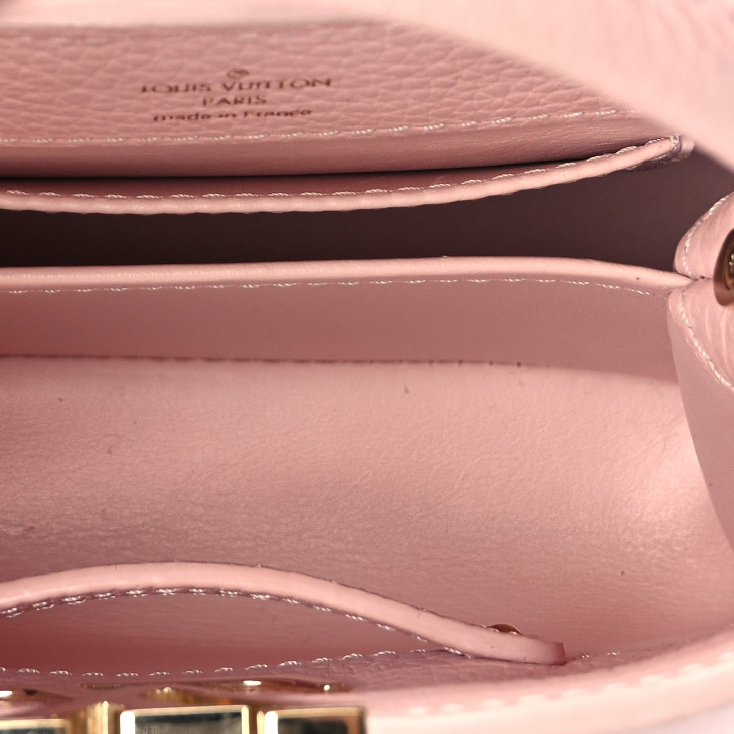 Taurillon Marble Capucines Mini Pink