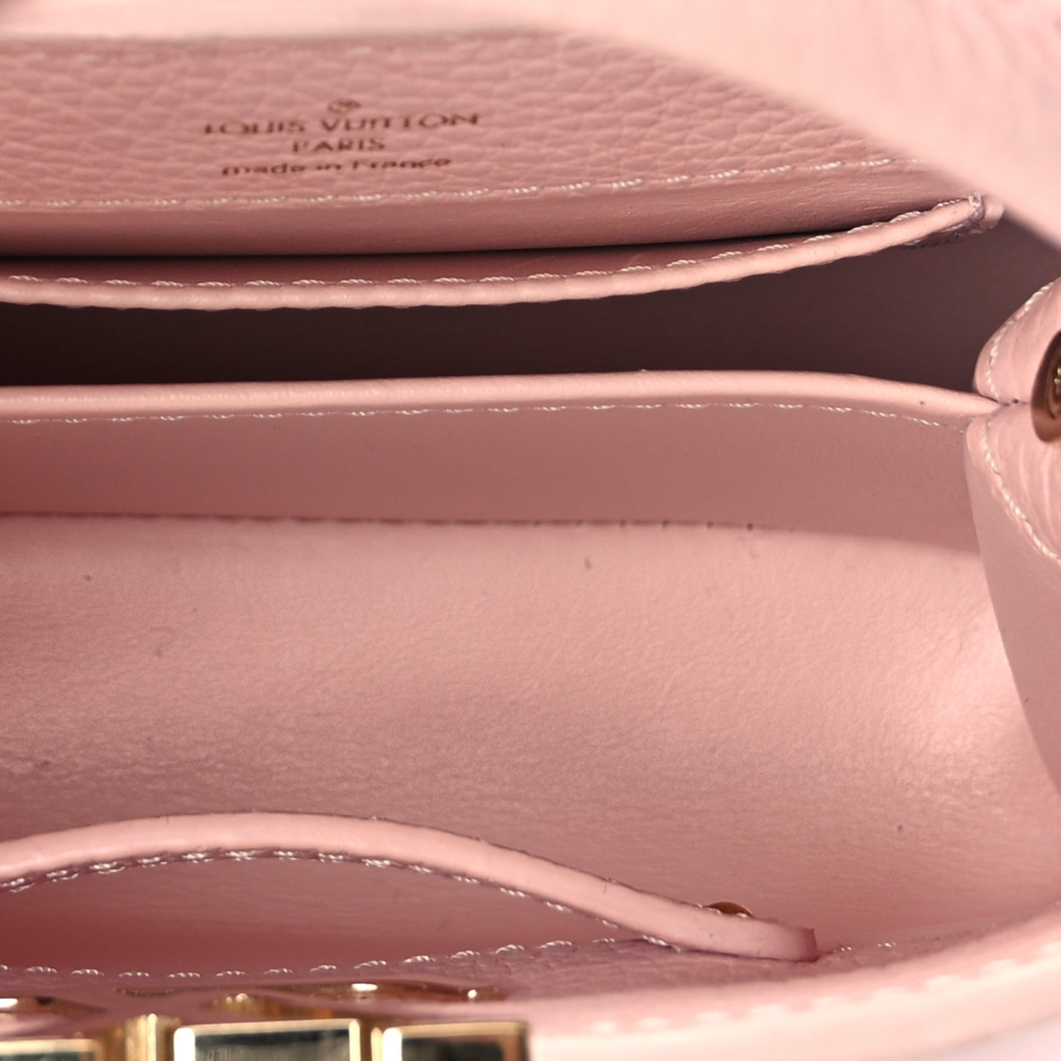 Louis Vuitton Taurillon Marble Capucines Mini Pink 4 of 6