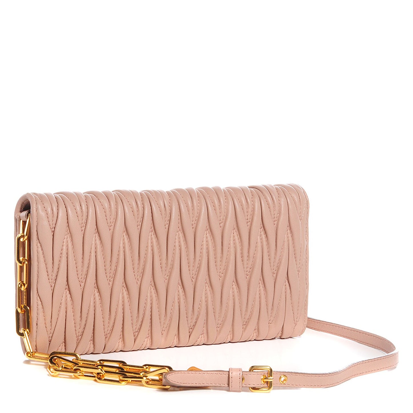 Nappa Matelasse Wallet On Chain Orchid