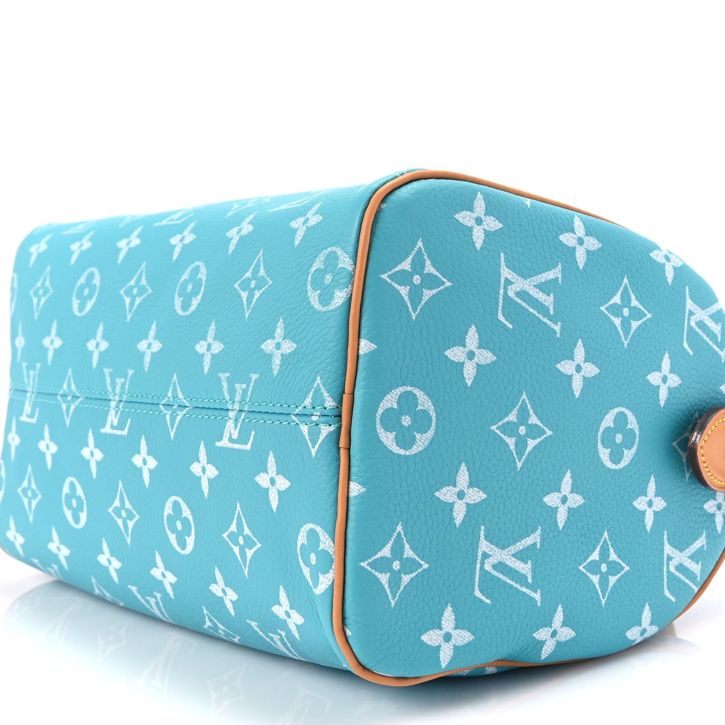 Calfskin Monogram Speedy P9 Bandouliere 25 Turquoise