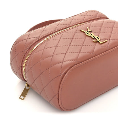 Saint Laurent Lambskin Quilted Mini Gaby Vanity Case Barely Pink 7 of 8