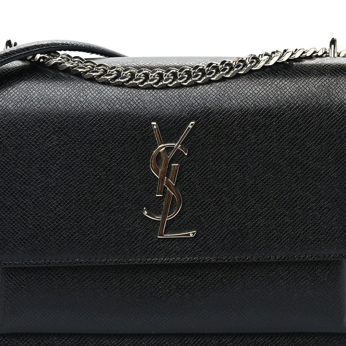 Saint Laurent Calfskin Medium Monogram Sunset Black 6 of 8