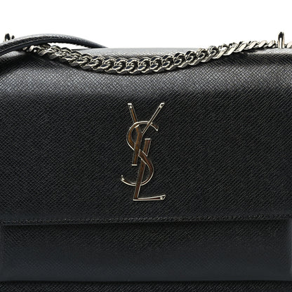 Saint Laurent Calfskin Medium Monogram Sunset Black 6 of 8