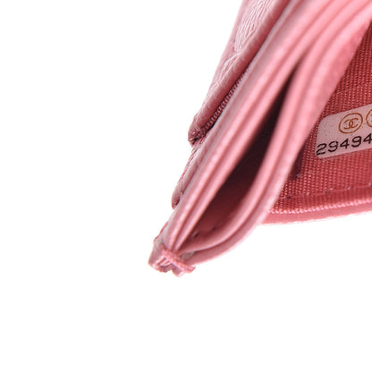 Chanel Caviar Camellia Embossed Card Holder Pink 7 of 8