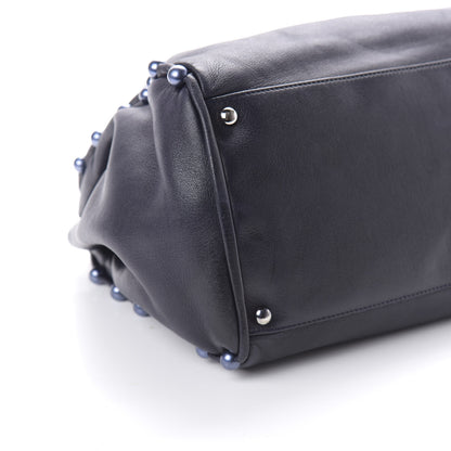 Chanel Lambskin Pearl Obsession Tote Navy 6 of 10