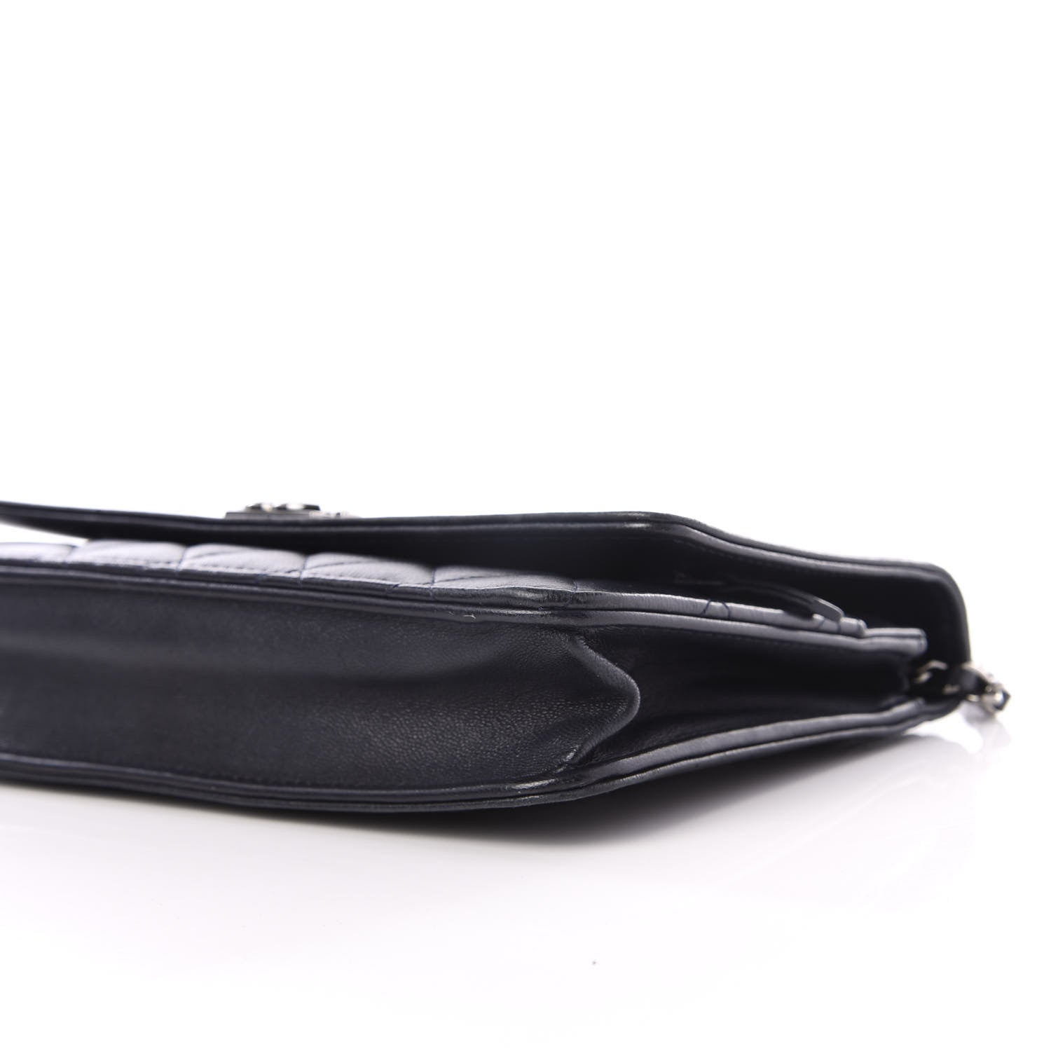 Chanel Lambskin Quilted Boy Wallet On Chain WOC Navy Blue 8 of 10