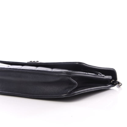 Chanel Lambskin Quilted Boy Wallet On Chain WOC Navy Blue 8 of 10