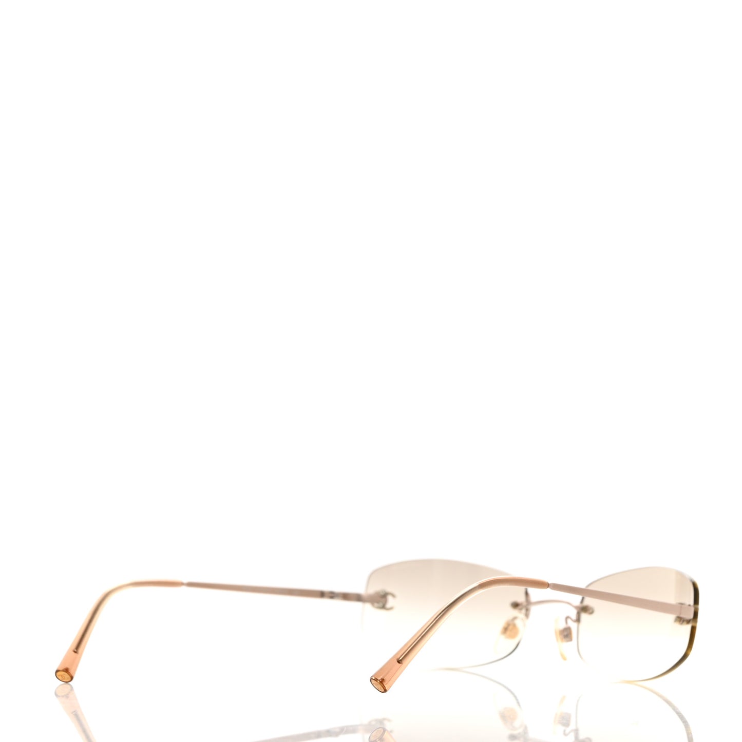 Metal CC Logo Sunglasses 4002 Beige
