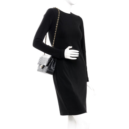 Chanel Caviar Quilted Medium Double Flap Black 2 of 9