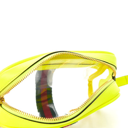 Gucci Vinyl Web Mini Ophidia Transparent Shoulder Bag Yellow Fluo 5 of 10