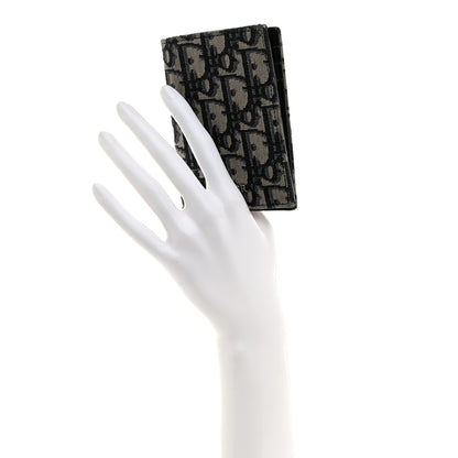 Christian Dior Oblique Bi-Fold Card Holder Blue 2 of 8