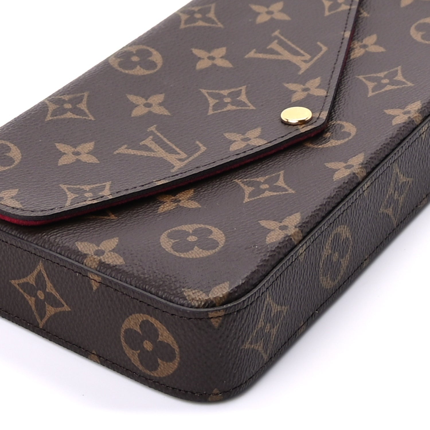 Louis Vuitton Monogram Pochette Felicie Chain Wallet Fuchsia 8 of 9