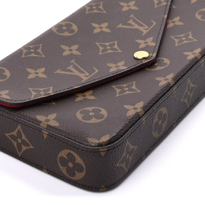 Louis Vuitton Monogram Pochette Felicie Chain Wallet Fuchsia 8 of 9