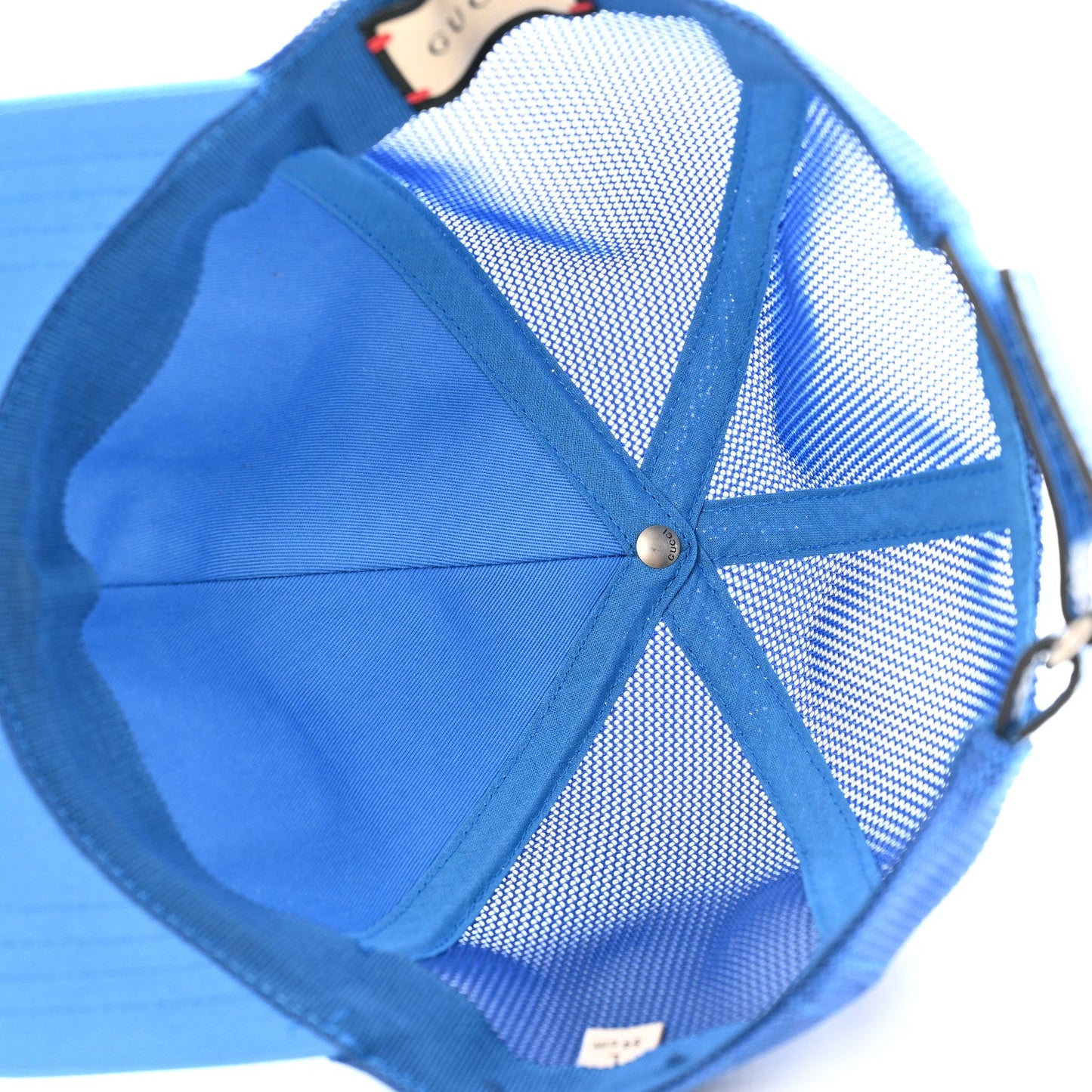 Cotton Logo Patch Baseball Hat L Blue