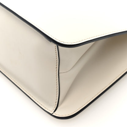 Prada Brushed Calfskin Double Zip Crossbody White 9 of 9