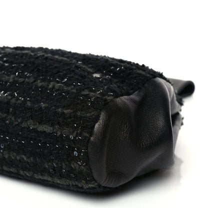 Chanel Tweed Lambskin Plexiglass CC Wristlet Black 8 of 8