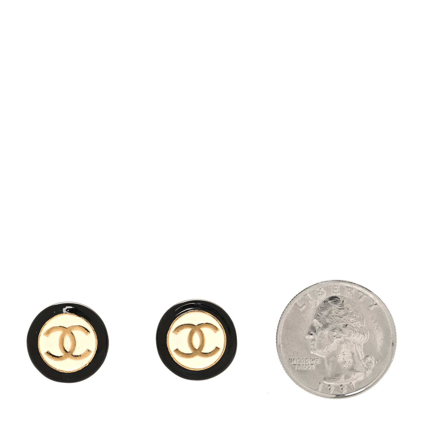 Pearl Coco Round Earrings Gold Pearly White