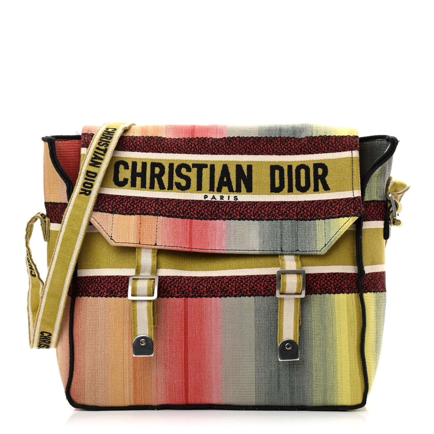 Christian Dior Canvas Embroidered Dioraura Messenger Multicolor 1 of 14