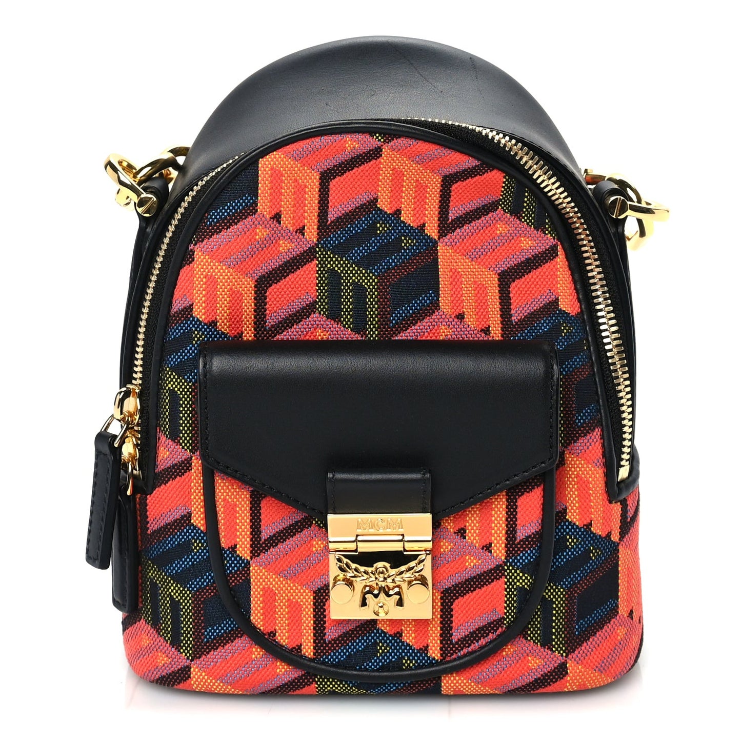 Jaquard Cubic Monogram Rockstar X-Mini Tracy Backpack Multicolor