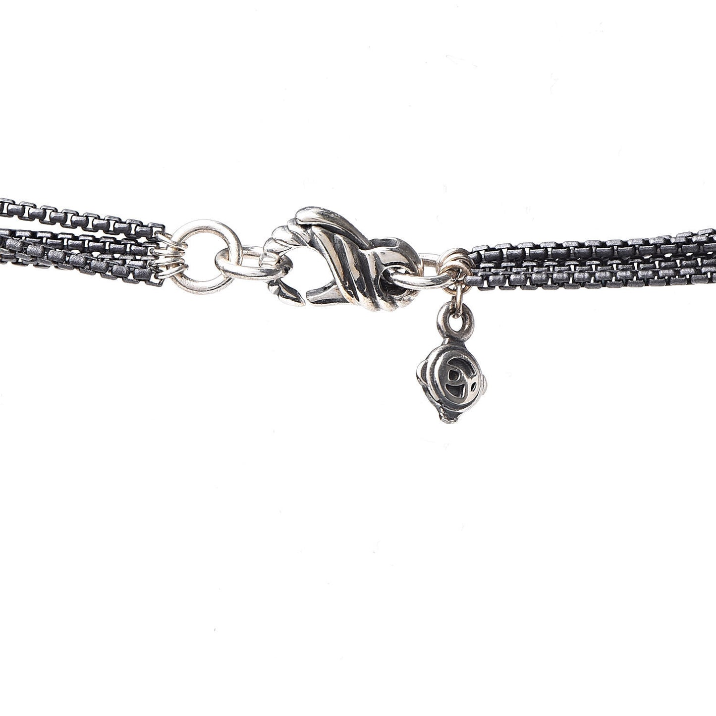 Sterling Silver Diamond Freshwater Pearl Midnight Tassel Necklace