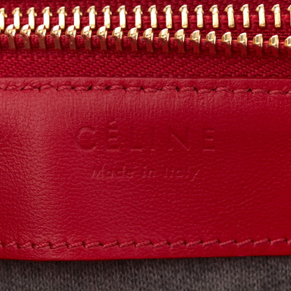 Celine Lambskin Small Trio Crossbody Bag Red 7 of 12