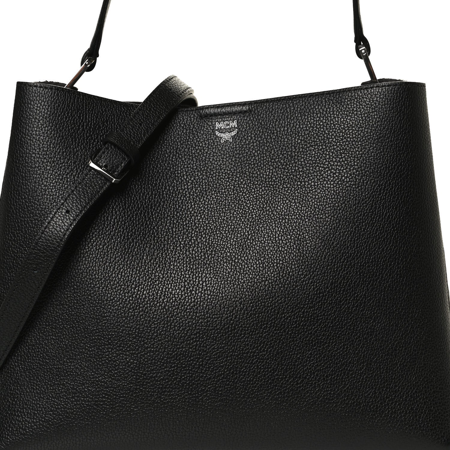 MCM Grained Calfskin Visetos Medium Sarah Hobo Black 16 of 17