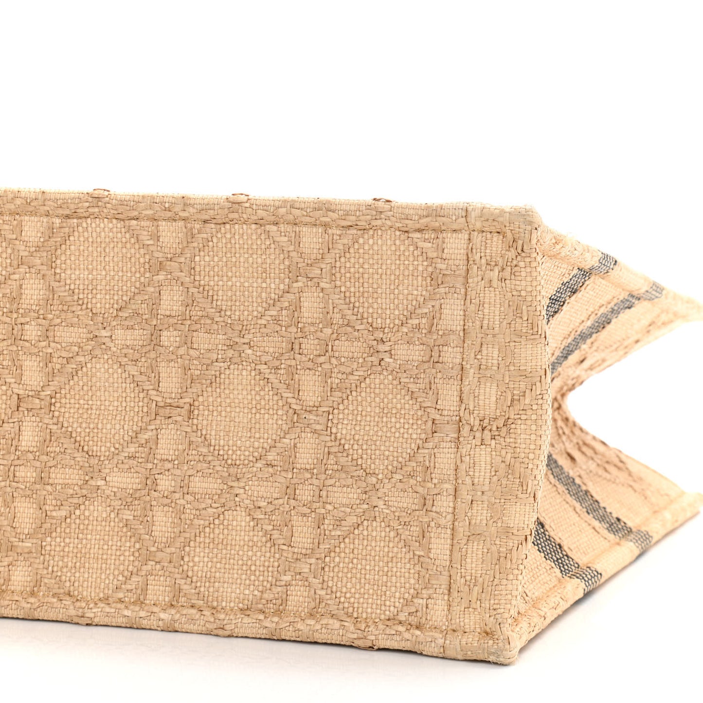 Raffia Cannage Medium Book Tote Natural