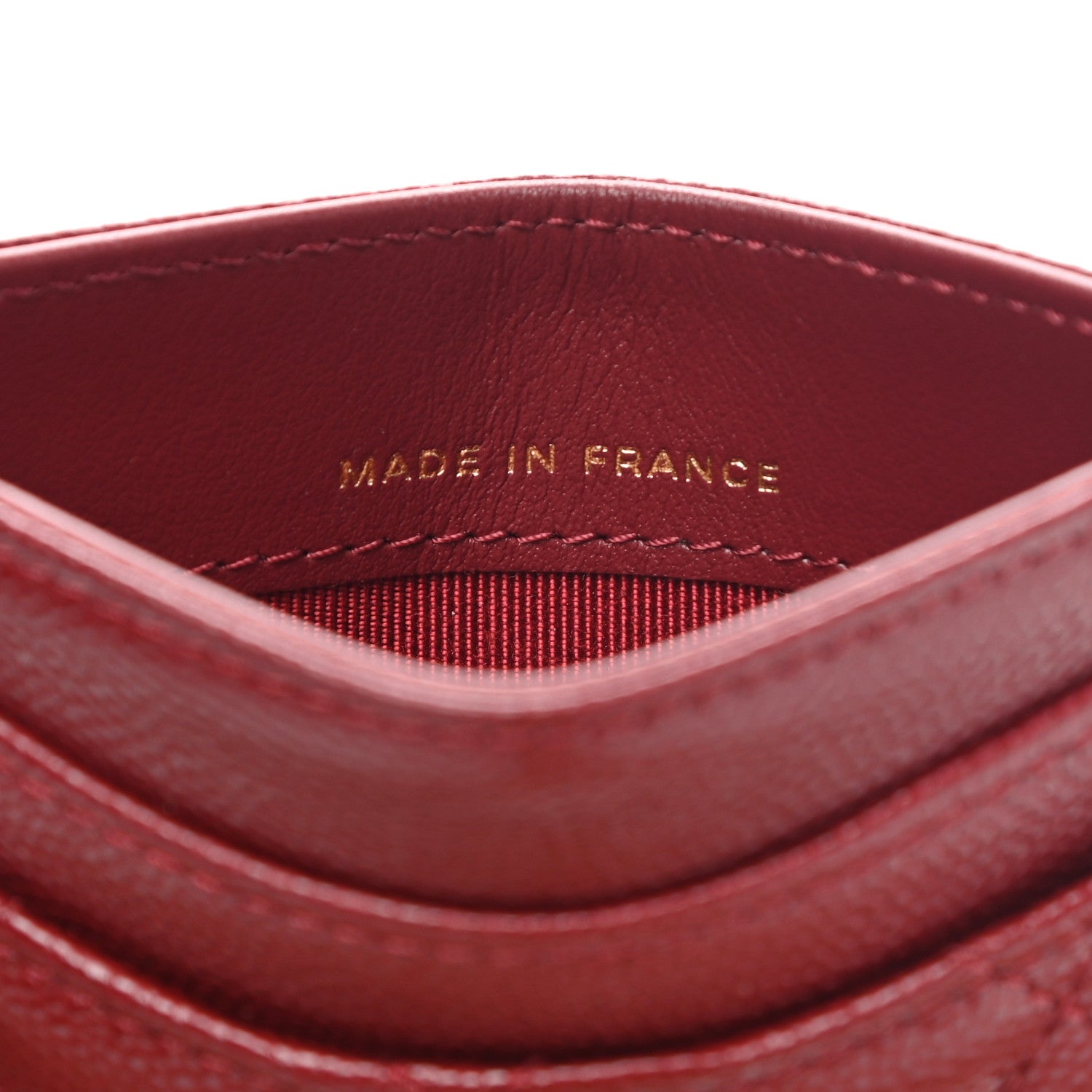 Chanel Caviar Quilted Card Holder Burgundy 7 of 9