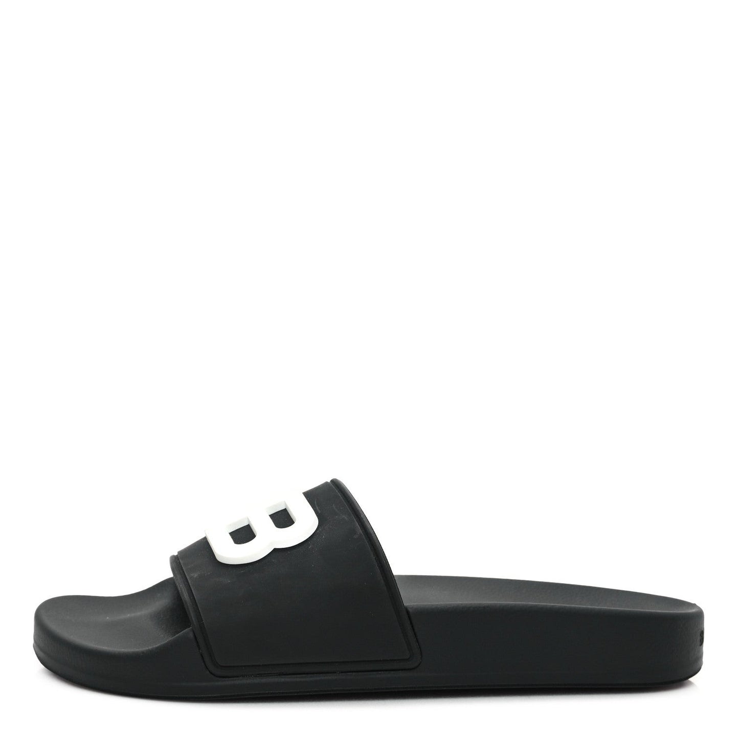 Rubber Womens BB Pool Slide Sandals 36 Black