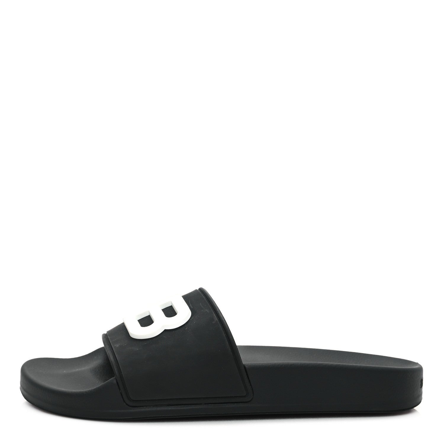 Balenciaga Rubber Womens BB Pool Slide Sandals 36 Black 1 of 7