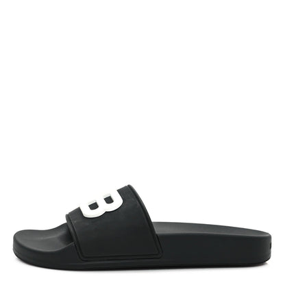 Balenciaga Rubber Womens BB Pool Slide Sandals 36 Black 1 of 7