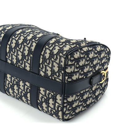 Christian Dior Oblique Calfskin Groove 25 Bag Blue 8 of 8