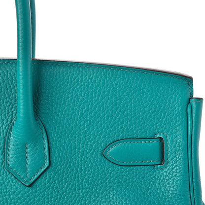 Hermes Taurillon Clemence Birkin 35 Bleu Paon 17 of 23