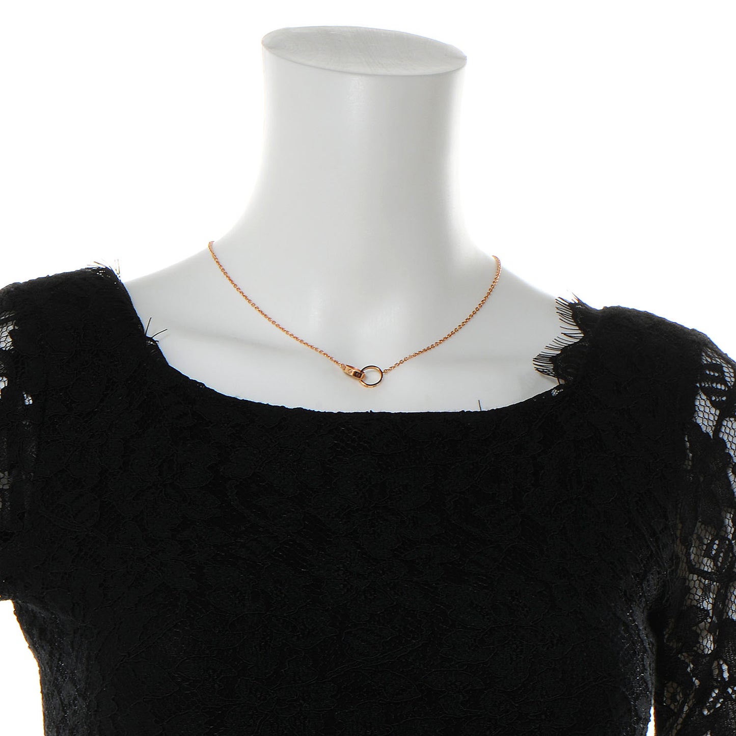 18K Pink Gold Interlocking LOVE Necklace