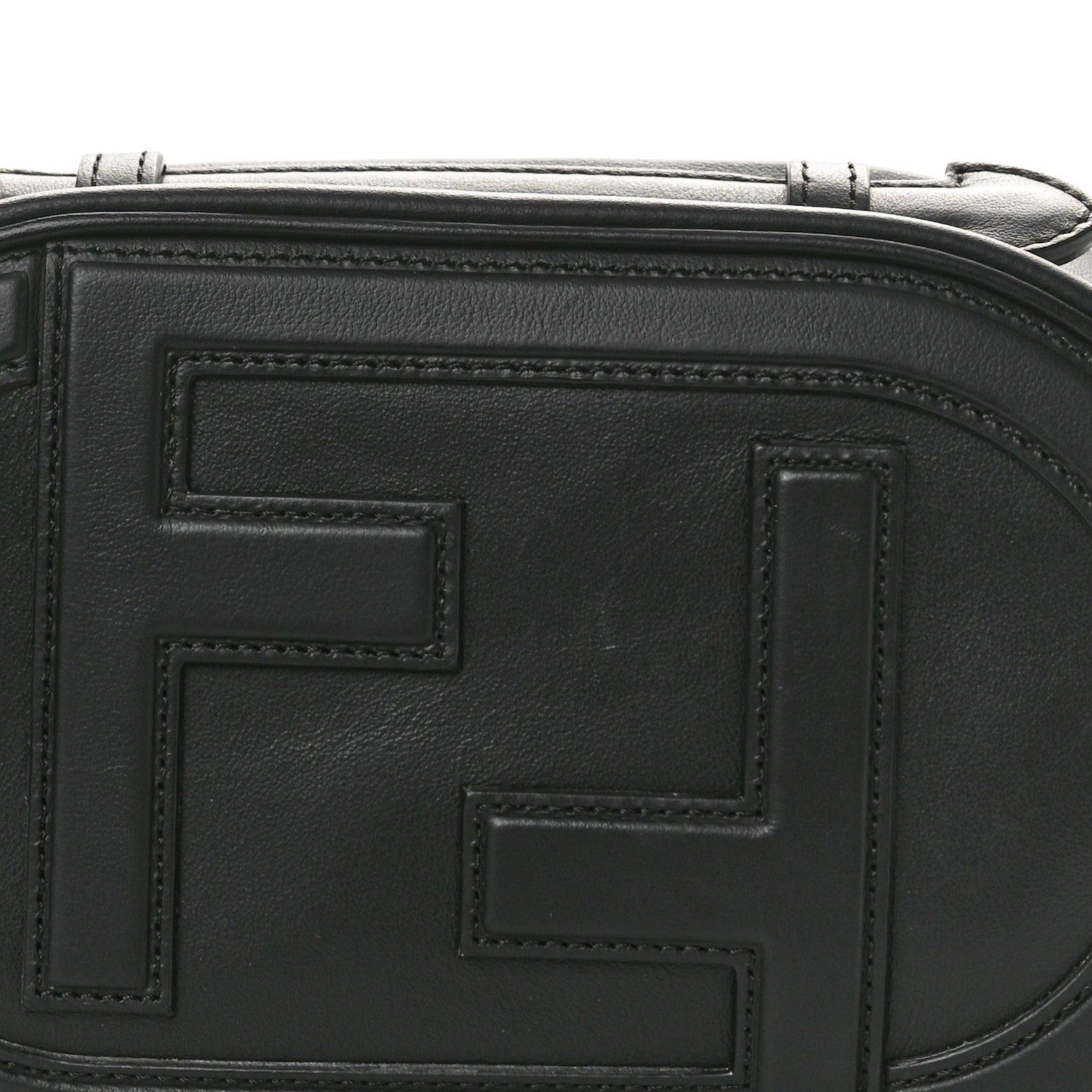 Fendi Vitello Grace Matte Mini O'Lock Camera Case Black 8 of 10